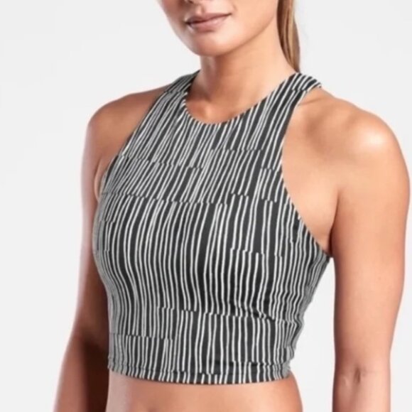 Athleta Conscious Crop Printed Bikini Top size small worn once - Picture 1 of 2